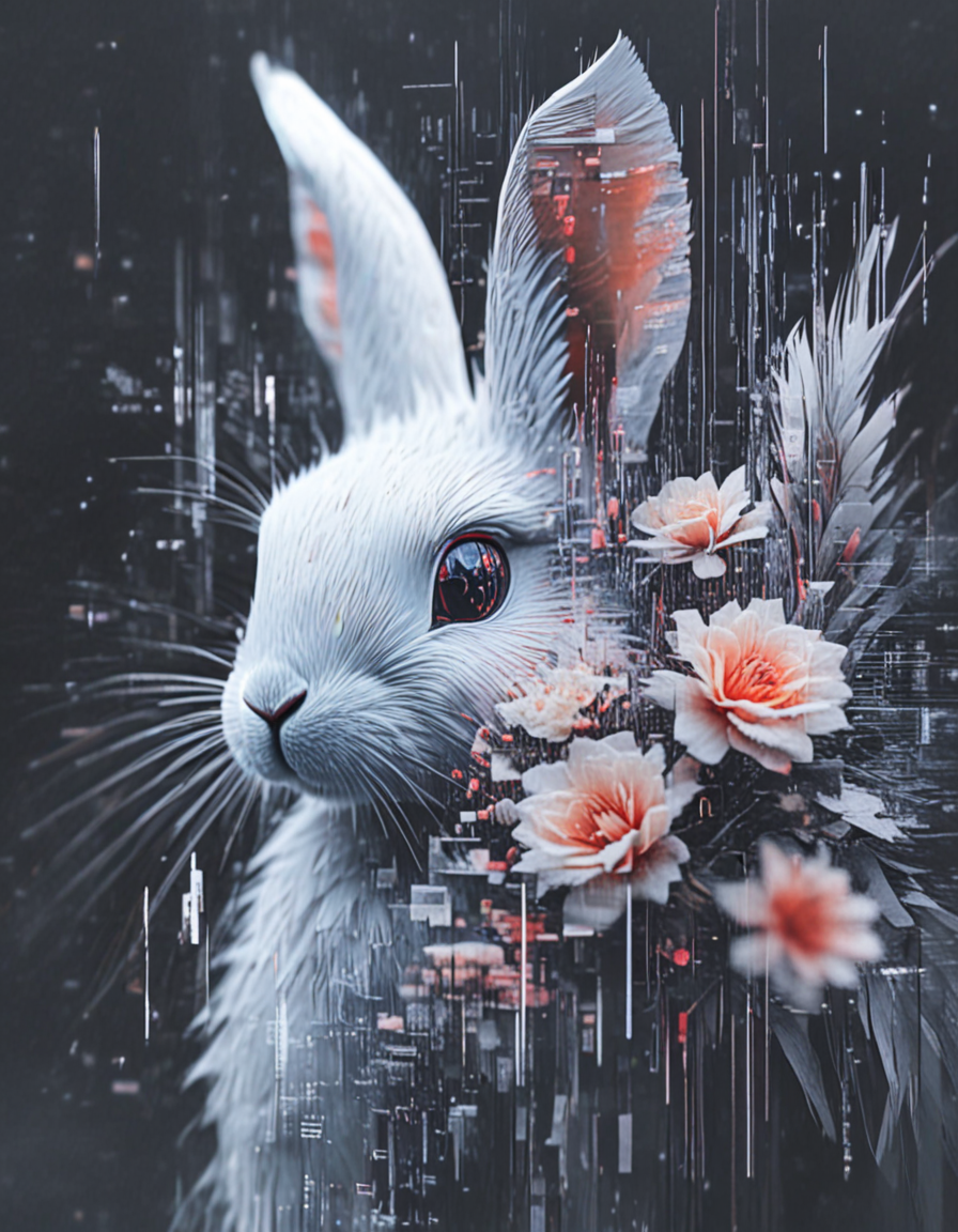 01_DPM++ 2M_novuschroma79 style parrot bunny with flowers glitch art.png